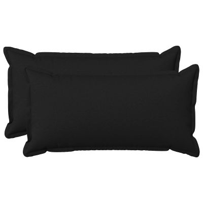 vidaXL Poťah na podložku 2 pcs HOUTEN Čierna 40 x 70 cm Falošný ľan