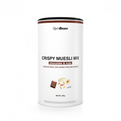 Chrumkavá zmes müsli - GymBeam, čokoláda oriešky