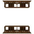 vidaXL TV skrinky 4 ks hnedý dub 80x30x30 cm spracované drevo