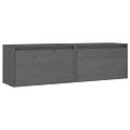 vidaXL Nástenné skrinky 2 ks sivé 60x30x35 cm masívna borovica