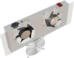 19'' vert.vent.j.2xVent.-220V/46W termost.4U čierna