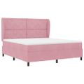 vidaXL Posteľ s pružinovým rámom Ružová 200 x 180 cm Zamat