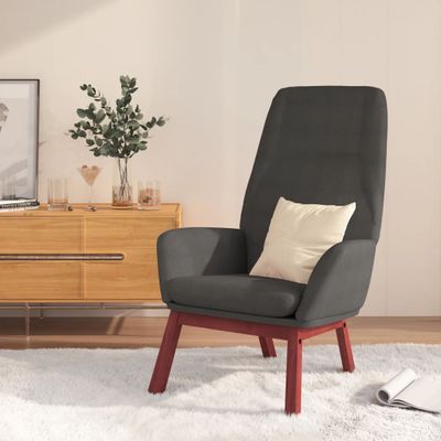 vidaXL Relaxačné kreslo tmavosivé látkové