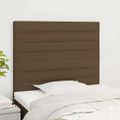 vidaXL Čelo postele tmavohnedé 100x5x118/128 cm látkové