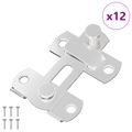 vidaXL Zámok dverí 12 ks Strieborná 70 x 8 mm Oceľ