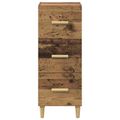 vidaXL Servírovacia skriňa Staré drevo 34.5 x 34 x 90 cm