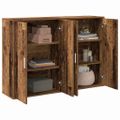 vidaXL Servírovacia skriňa 2 ks Staré drevo 60 x 31 x 84 cm