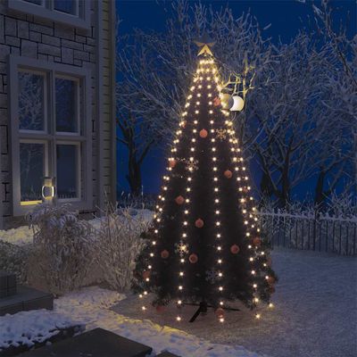 vidaXL Svetelná sieť na vianočný stromček 250 LED, 250 cm