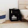 vidaXL Nočné stolíky 2 ks čierne 40x34x55 cm borovicový masív