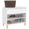 vidaXL Botník biely 70x36x60 cm spracované drevo