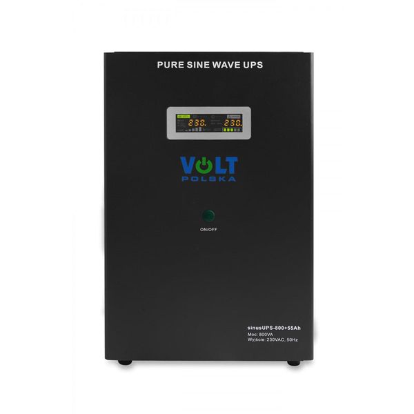 Zdroj záložný VOLT Sinus UPS 800 12V 230V 800W + batérie 55Ah Black