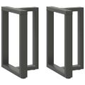 vidaXL Nohy k jedálenskému stolu v tvare T, 2 ks, antracitové, 60x35x(72-73) cm, oceľ