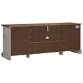 vidaXL TV skrinka HALDEN 2 posuvne dvere Biela 150x40x60 cm Masiv
