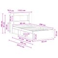 vidaXL Rám postele so skladom Betónovo sivá 90 x 200 cm