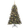vidaXL Umelý vianočný stromček Zelená 180 cm PVC, plast a oceľ