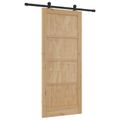 vidaXL Posuvné dvere ORKDAL 86 x 198,5 cm Borovicový masív Prírodná