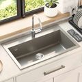 vidaXL Drez Granite 795 x 505 mm Sivá