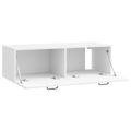 vidaXL Nástenná TV skrinka Biela s vysokým leskom 98 x 41 x 30 cm
