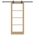 vidaXL Posuvné dvere ORKDAL 86 x 211 cm Prírodná a čierna
