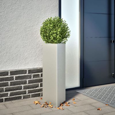 vidaXL Záhradné kvetináče 2 ks trojuholník 30x26x75 cm oceľ