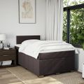 vidaXL Boxspring posteľ s matracom tmavohnedá 120x190 cm látka