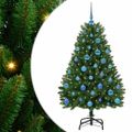 vidaXL Umelý Sklápací Vianočný Stromček Zelená 150 cm PVC a oceľ