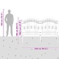 vidaXL Záhradný plot KAMPEN 240 x 166 cm Povrchovo upravená oceľ Biela