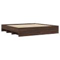 VidaXL Rám postele bez matraca Dub hnedý 200x200 cm Konštrukcia dreva