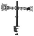 Neomounts Select NM-D135DBLACK/Držák displeje/na stůl/10-27"/svorka+průchodka/VESA 100X100/nosn. 2x 8kg/2 displeje/čern Držák, VESA, stolní, pro 2 ploché monitory, úhloprícka 10"-27", náklon, otácení, rotace, nosnost 16kg, cerný