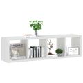vidaXL Nástenná polica v tvare kocky, biela 37x29,5x134,5 cm, MDF