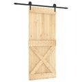 vidaXL Posuvné dvere Prírodná a čierna 90 x 210 cm