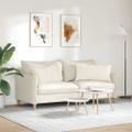vidaXL Vankúše na pohovku 2 pcs Krémová 80 x 40 cm Kordúrová tkanina