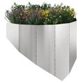 vidaXL Obrubník trávnika 100 x 45 cm Oceľ Strieborná