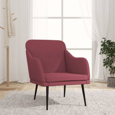 vidaXL Kreslo vínovočervené 63x76x80 cm látka