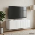 vidaXL Nástenná TV skrinka 98 x 31 x 30 cm Biela s vysokým leskom