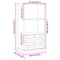 vidaXL Knižnica VIGO 60x35x114,5 cm masívna borovica