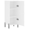 vidaXL Komoda biela 34,5x34x90 cm spracované drevo