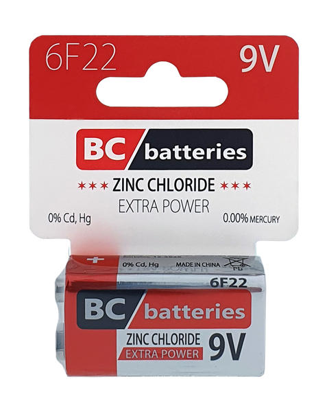 BC 6F22 Extra Power Zinkochloridová 9V/1ks