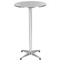 vidaXL Skladací záhradný stôl strieborný 60x(70-110) cm hliník