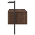 vidaXL Nočné skrinky nástenné 2 ks hnedý dub 35x30x51 cm kompoz. drevo