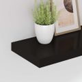 vidaXL Plávajúce nástenné police 4 ks, čierne 50x23,5x3,8 cm, MDF