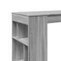 vidaXL Barový stôl s policami sivý sonoma 102x50x103,5cm kompoz. drevo