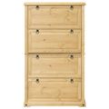 vidaXL Botník Corona 99x32x163,5 cm borovicový masív