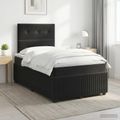 vidaXL Posteľ boxspring s matracom Čierna 120 x 200 cm Zamat