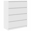 vidaXL Komoda biela 80x35x99 cm spracované drevo