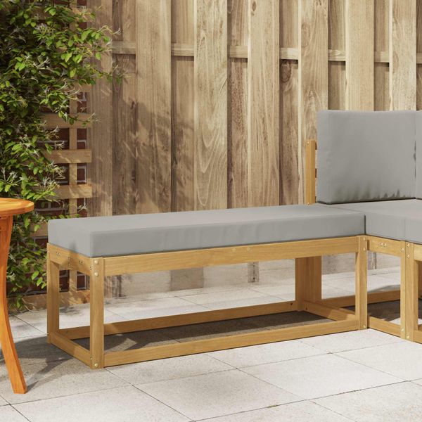 vidaXL Záhradná stolička, lavička s vankúšom Biela 115 x 43 x 45 cm
