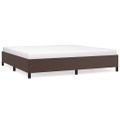 vidaXL Posteľný rám hnedý 200x200 cm umelá koža