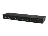 8 Port - COM Port Retention - Rack Mount and Daisy Chainable - FTDI USB to RS232 Hub (ICUSB23208FD) - Sériový adaptér - USB 2.0 - RS-232 x 8 - čierna
