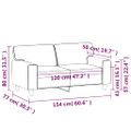 vidaXL 2-miestna pohovka krémová 120 cm umelá koža