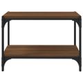 vidaXL TV skrinka hnedý dub 60x33x41 cm spracované drevo a oceľ